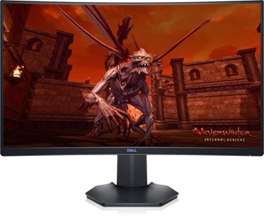 DELL Monitor 27" S2721HGFA, FHD, VA, 144Hz, 1ms, 350 cd/m2, 3000:1, zakrivljeni, crni